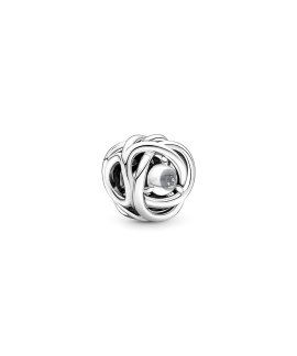 Pandora Birthstone April Eternity Circle Joia Conta Mulher 790064C01