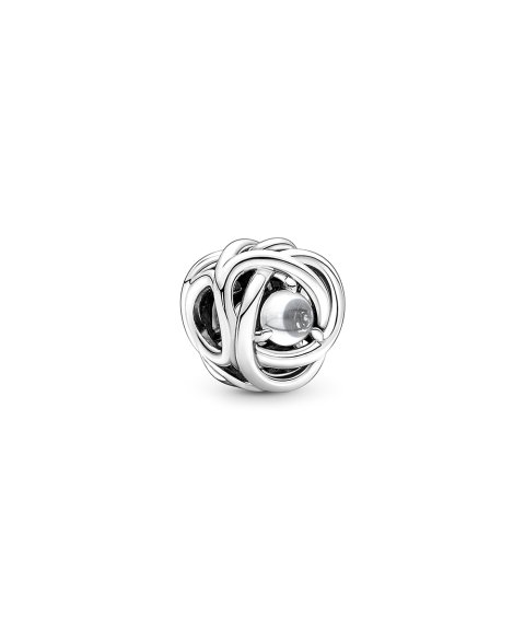 Pandora Birthstone April Eternity Circle Joia Conta Mulher 790064C01 Pandora Birthstone April Eternity Circle Joia Conta Mulher 790064C01