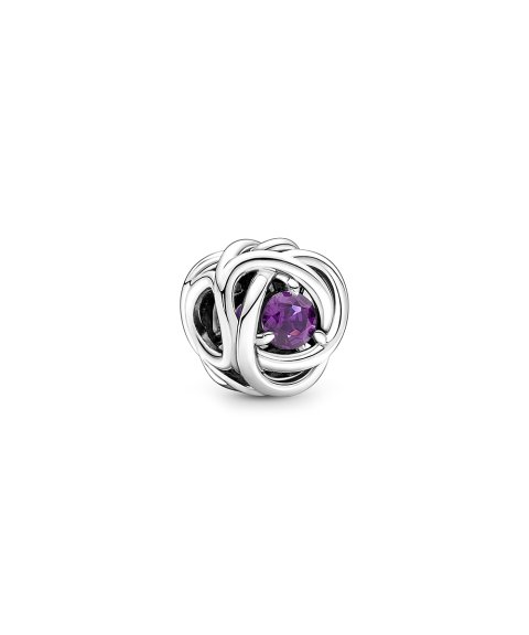 Pandora Birthstone February Eternity Circle Joia Conta Mulher 790065C02 Pandora Birthstone February Eternity Circle Joia Conta Mulher 790065C02
