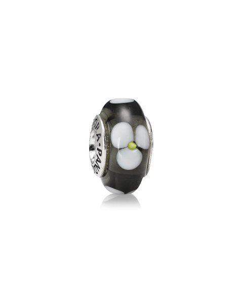 Pandora Black Flower Murano Joia Conta Mulher 790604 Pandora Black Flower Murano Joia Conta Mulher 790604