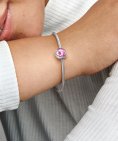 Pandora Pink Pansy Flower Joia Conta Clip Mulher 790772C01