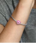 Pandora Pink Pansy Flower Joia Conta Mulher 790777C01