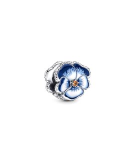 Pandora Blue Pansy Flower Joia Conta Mulher 790777C02