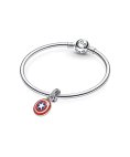 Pandora Marvel The Avengers Captain America Shield Joia Conta Pendente Pulseira Mulher 790780C01