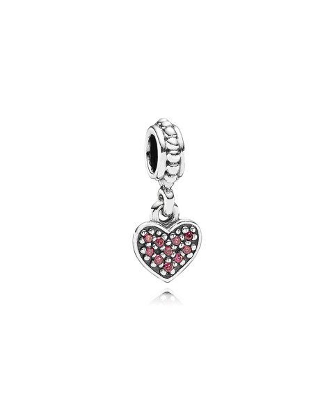 Pandora Red Pavé Heart Pendant Joia Conta Pendente Pulseira Mulher 791023CZR Pandora Red Pavé Heart Pendant Joia Conta Pendente Pulseira Mulher 791023CZR