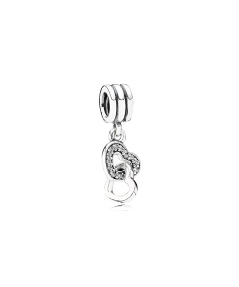Pandora Interlocking Heart Pendant Joia Conta Pendente Pulseira Mulher 791242CZ Pandora Interlocking Heart Pendant Joia Conta Pendente Pulseira Mulher 791242CZ