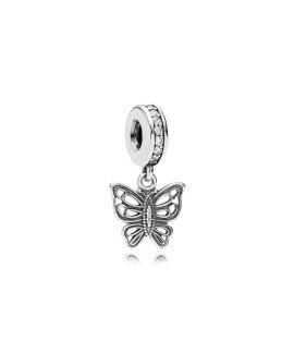 Pandora Vintage Butterfly Joia Conta Pendente Pulseira Mulher 791255CZ