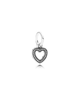 Pandora Sparkling Heart Pendant Joia Conta Pendente Pulseira Mulher 791304CZ