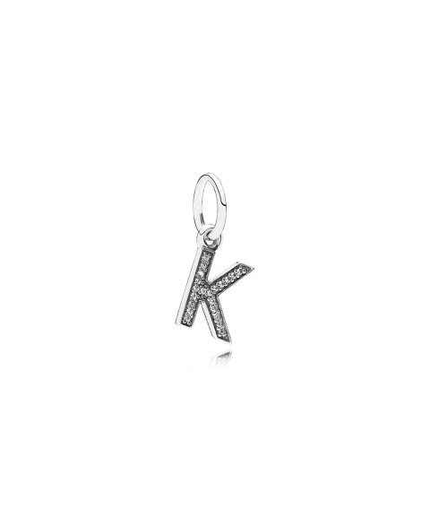 Pandora Letter K Pendant Joia Conta Pendente Pulseira Mulher 791323CZ