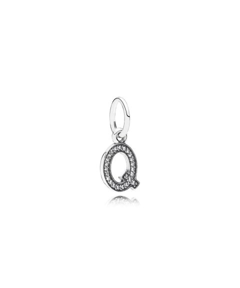Pandora Letter Q Pendant Joia Conta Pendente Pulseira Mulher 791329CZ Pandora Letter Q Pendant Joia Conta Pendente Pulseira Mulher 791329CZ