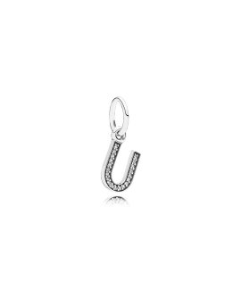 Pandora Letter U Pendant Joia Conta Pendente Pulseira Mulher 791333CZ