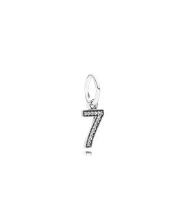 Pandora Number 7 Pendant Joia Conta Pendente Pulseira Mulher 791345CZ