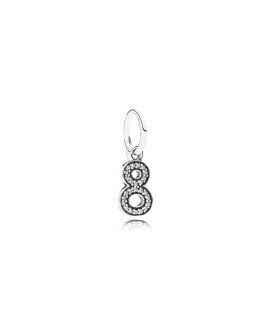 Pandora Number 8 Pendant Joia Conta Pendente Pulseira Mulher 791346CZ