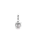 Pandora Sparkling Double Halo Heart Joia Conta Pendente Pulseira Mulher 791476C01