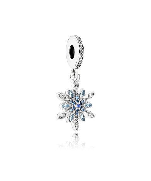 Pandora Crystallised Snowflake Pendant Joia Conta Pendente Pulseira 791761NBLMX Pandora Crystallised Snowflake Pendant Joia Conta Pendente Pulseira 791761NBLMX