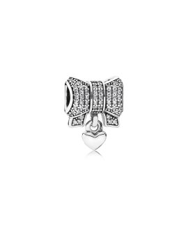 Pandora Heart and Bow Joia Conta Mulher 791776CZ