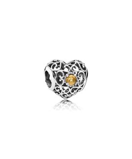 Pandora November Signature Heart Birthstone Joia Conta Mulher 791784CI