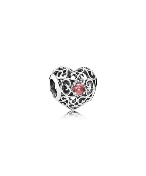 Pandora January Signature Heart Birthstone Joia Conta Mulher 791784GR Pandora January Signature Heart Birthstone Joia Conta Mulher 791784GR