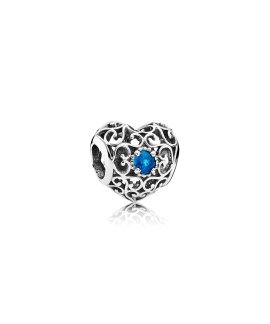 Pandora December Signature Heart Birthstone Joia Conta Mulher 791784NLB