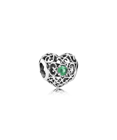 Pandora May Signature Heart Birthstone Joia Conta Mulher 791784NRG Pandora May Signature Heart Birthstone Joia Conta Mulher 791784NRG