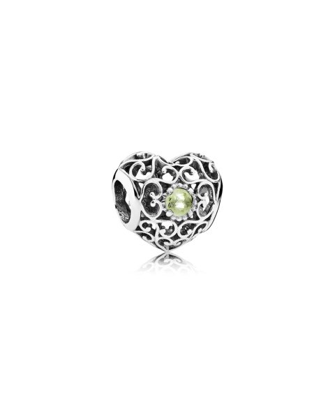Pandora August Signature Heart Birthstone Joia Conta Mulher 791784PE Pandora August Signature Heart Birthstone Joia Conta Mulher 791784PE