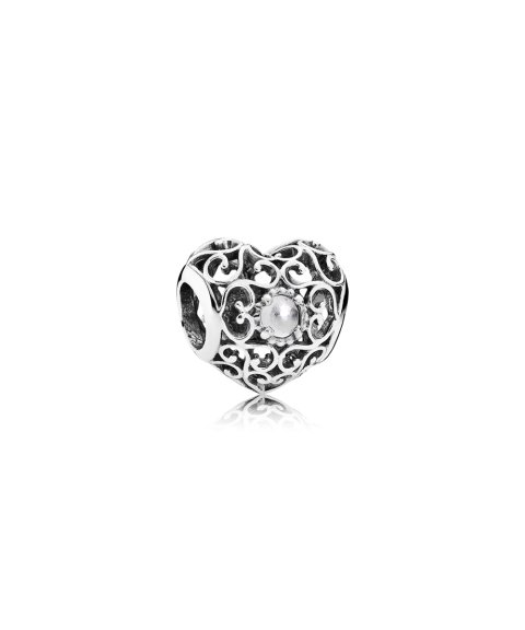 Pandora April Signature Heart Birthstone Joia Conta Mulher 791784RC Pandora April Signature Heart Birthstone Joia Conta Mulher 791784RC