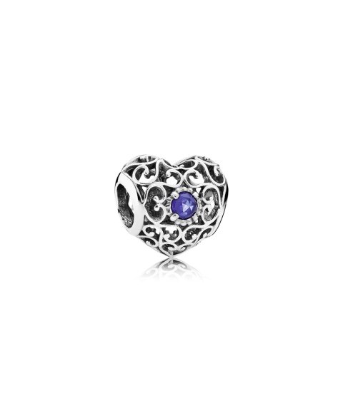 Pandora September Signature Heart Birthstone Joia Conta Mulher 791784SSA Pandora September Signature Heart Birthstone Joia Conta Mulher 791784SSA