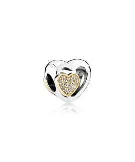 Pandora Two Hearts In One Joia Conta Mulher 791806CZ