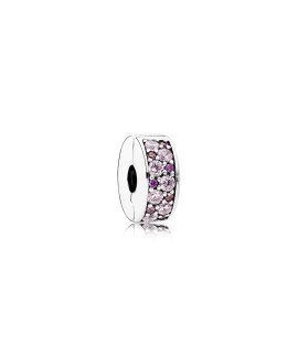 Pandora Purple Mosaic Shining Elegance Joia Conta Clip Mulher 791817CZSMX