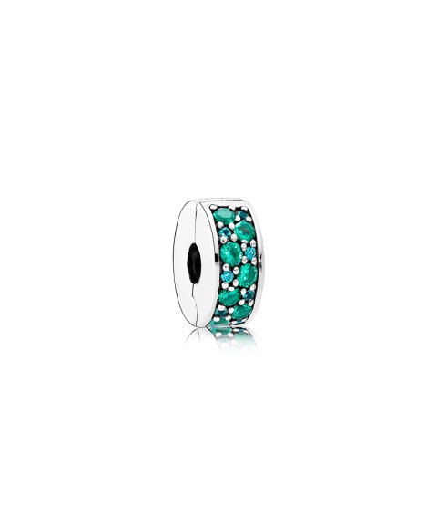 Pandora Teal Mosaic Shining Elegance Joia Conta Clip Mulher 791817MCZMX