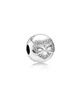 Pandora Infinity Heart Joia Conta Clip Mulher 791947CZ