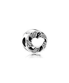 Pandora Ribbon Heart Joia Conta Mulher 791976CZ