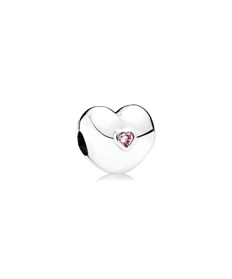 Pandora Pink Steady Heart Joia Conta Mulher 791981PCZ Pandora Pink Steady Heart Joia Conta Mulher 791981PCZ