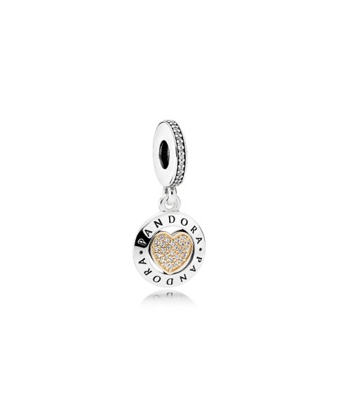 Pandora Signature Heart Joia Conta Pendente Pulseira Mulher 792082CZ