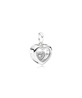 Pandora Heart Locket Small Joia Pendente Colar Mulher 792111CZ