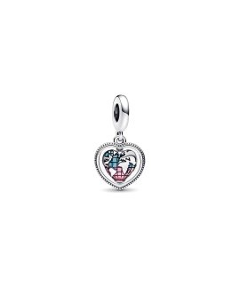 Pandora Family Spinning Heart Globe Joia Conta Pendente Pulseira Mulher 792240C01