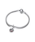 Pandora Family Spinning Heart Globe Joia Conta Pendente Pulseira Mulher 792240C01