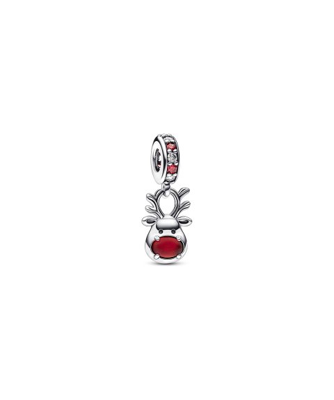 Pandora Red Nose Reindeer Murano Joia Conta Pendente Pulseira Mulher 792330C01 Pandora Red Nose Reindeer Murano Joia Conta Pendente Pulseira Mulher 792330C01