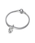 Pandora Snowflake Snowglobe Joia Conta Pendente Pulseira Mulher 792369C01