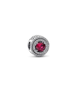 Pandora Red Sparkling Levelled Round Joia Conta Mulher 792418C01