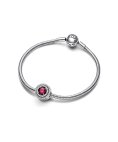 Pandora Red Sparkling Levelled Round Joia Conta Mulher 792418C01 Pandora Red Sparkling Levelled Round Joia Conta Mulher 792418C01