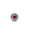 Pandora Red Sparkling Levelled Round Joia Conta Mulher 792418C01 Pandora Red Sparkling Levelled Round Joia Conta Mulher 792418C01