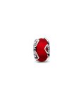 Pandora Frosted Red Murano Glass and Hearts Joia Conta Mulher 792497C01 Pandora Frosted Red Murano Glass and Hearts Joia Conta Mulher 792497C01