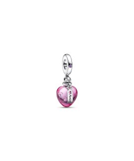 Pandora Love Potion Murano Glass Heart Joia Conta Pendente Pulseira Mulher 792509C01