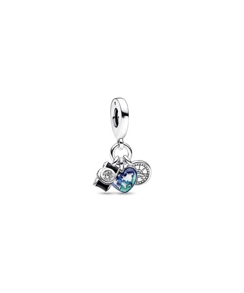 Pandora Camera, Heart and Compass Joia Conta Pendente Pulseira Mulher 792703C01 Pandora Camera, Heart and Compass Joia Conta Pendente Pulseira Mulher 792703C01