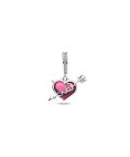 Pandora Red Heart and Arrow Joia Conta Pendente Pulseira Mulher 793085C01