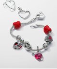 Pandora Red Heart and Arrow Joia Conta Pendente Pulseira Mulher 793085C01