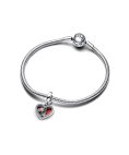 Pandora Red Heart and Keyhole Joia Conta Pendente Pulseira Mulher 793119C01