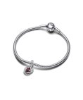 Pandora Birthstone January Eternity Circle Joia Conta Pendente Pulseira Mulher 793125C01