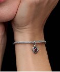 Pandora Birthstone January Eternity Circle Joia Conta Pendente Pulseira Mulher 793125C01